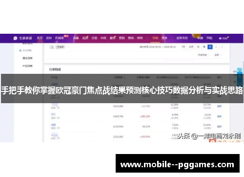 手把手教你掌握欧冠豪门焦点战结果预测核心技巧数据分析与实战思路